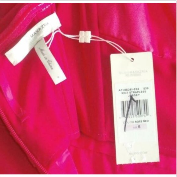 BCBG Max Azria Runway Pink Strapless Drape Dress 6 - Picture 5 of 7